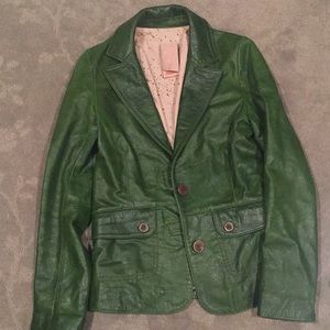 Doma Green Leather Jacket